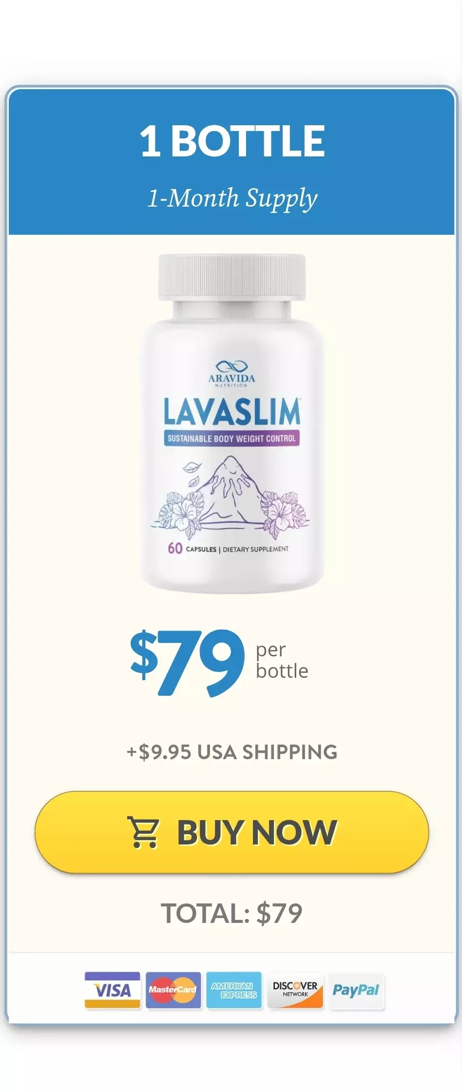 LavaSlim™ 1 bottle pricing